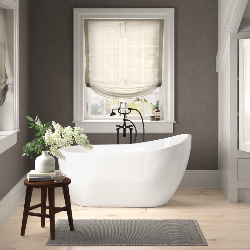 54" x 28" Freestanding Soaking Acrylic Bathtub & Reviews Birch Lane